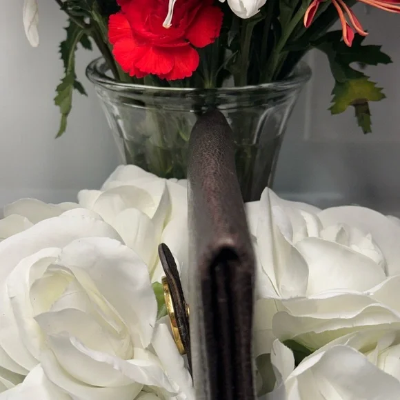 Bulgari Dark Chocolate Brown B Zero Bifold Leather Wallet Vintage - Picture 6 of 14